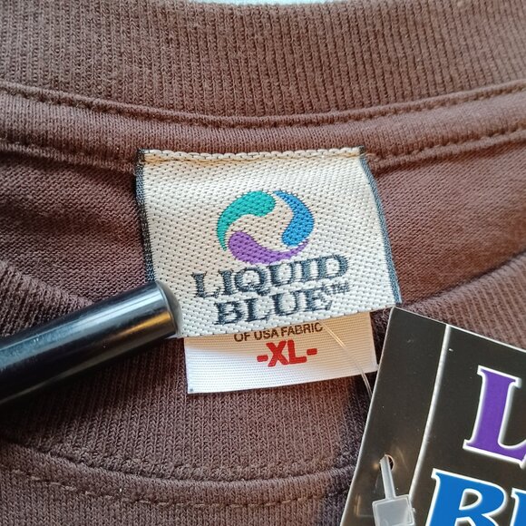 Vintage 2000s Y2K Liquid Blue Jerry Garcia Brown T-Shirt Adult XL New with Tags - Picture 6 of 12